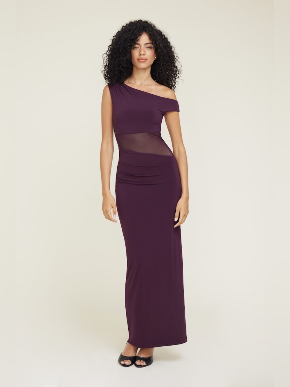 Dynamite Sheer Sculpt Maxi Dress
